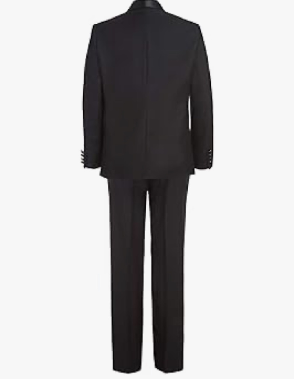 Calvin Klein Boys Black Tuxedo Size 18 Satin Lapel Formal Suit Set Wedding - Picture 2 of 6